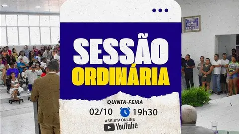 Quinta-feira é dia de Sessão Ordinária!