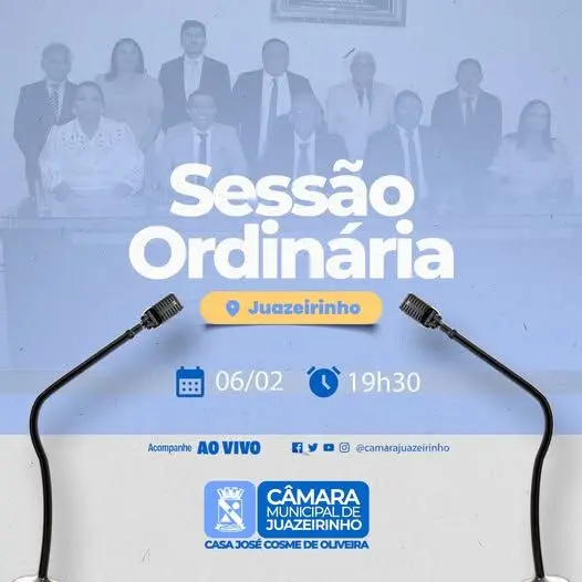 Juazeirinho realiza sessão ordinária na Câmara Municipal nesta quinta-feira