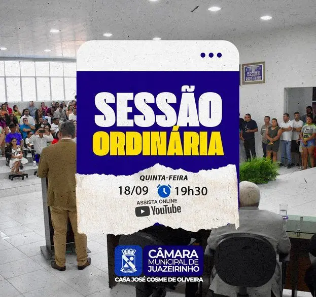 Quinta-feira é dia de Sessão Ordinária!
