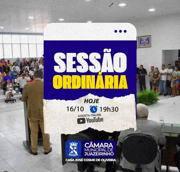 Hoje é dia de Sessão Ordinária!