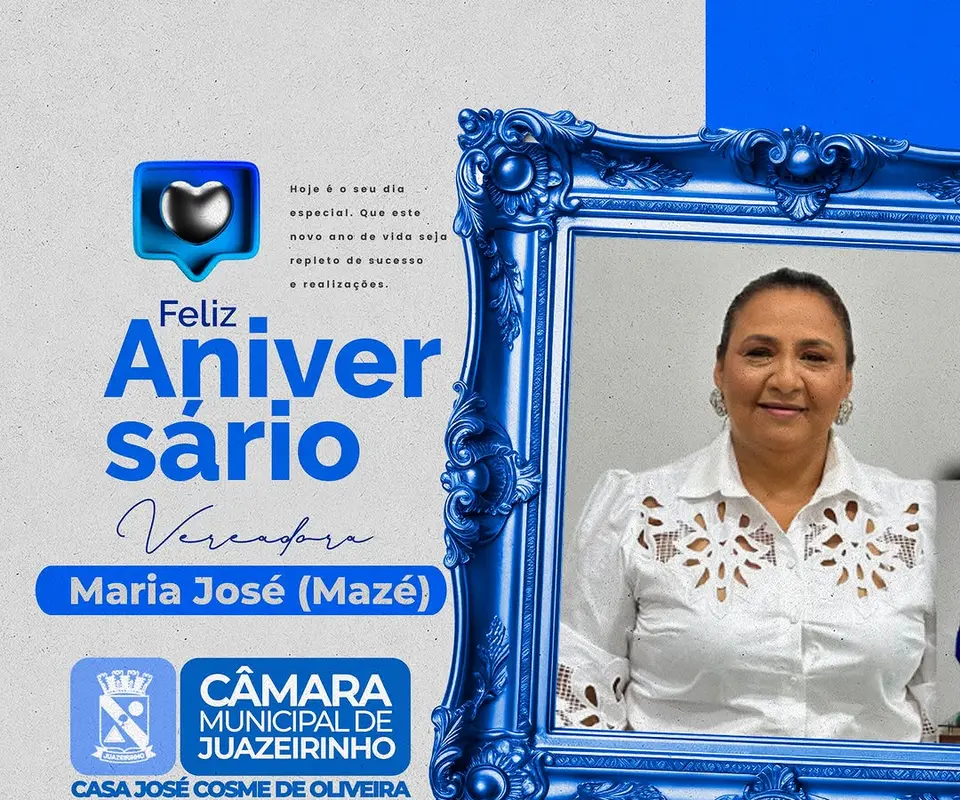 Vereadora Maria José recebe homenagem da Câmara Municipal de Juazeirinho em seu aniversário
