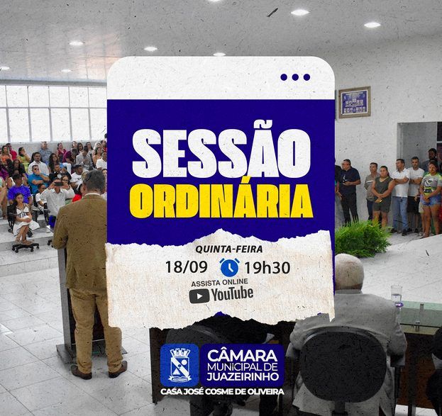 Quinta-feira é dia de Sessão Ordinária!