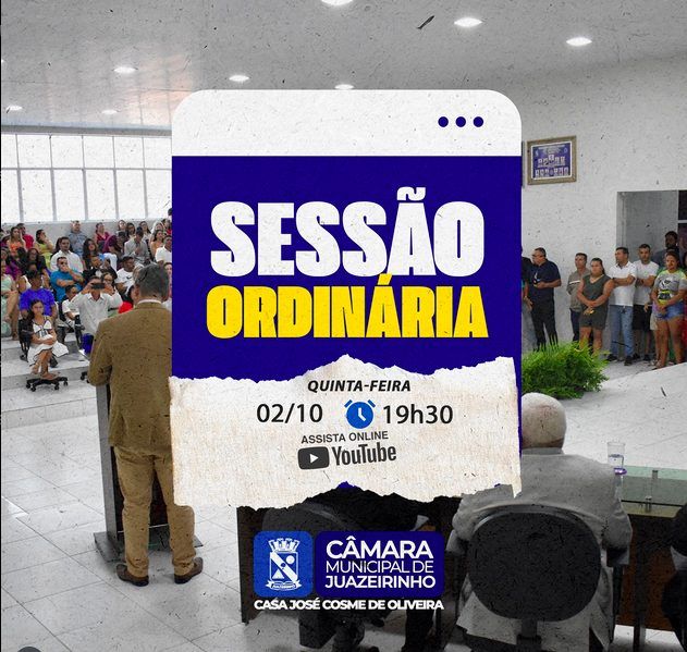 Quinta-feira é dia de Sessão Ordinária!