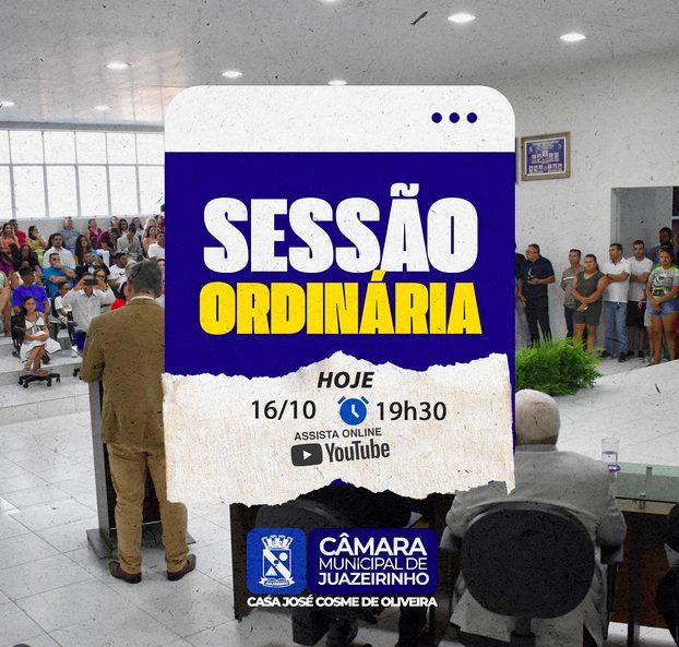 Hoje é dia de Sessão Ordinária!