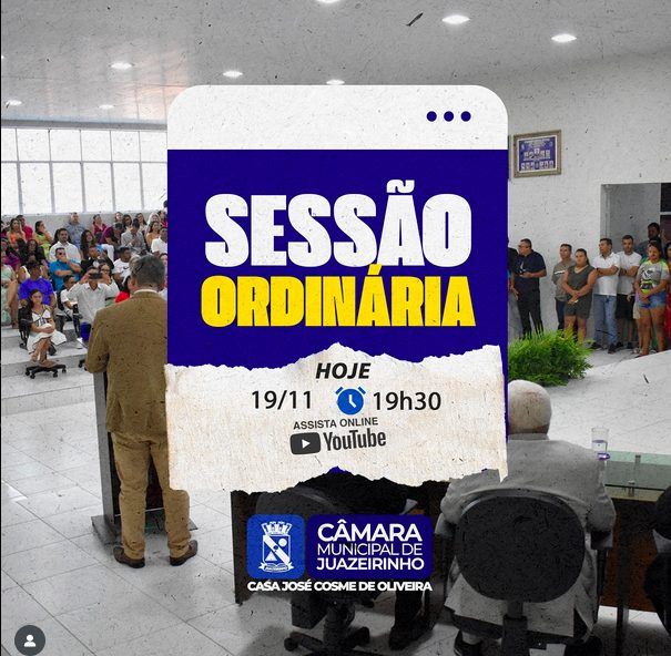 Hoje é dia de Sessão Ordinária!
